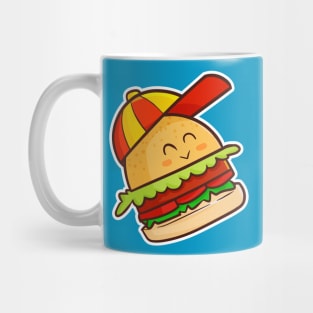 Funky Burger wearing hat Mug